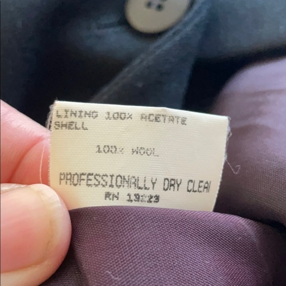 American Made Vintage Wool Blazer – Black, Size 14 - Picture 9 of 11